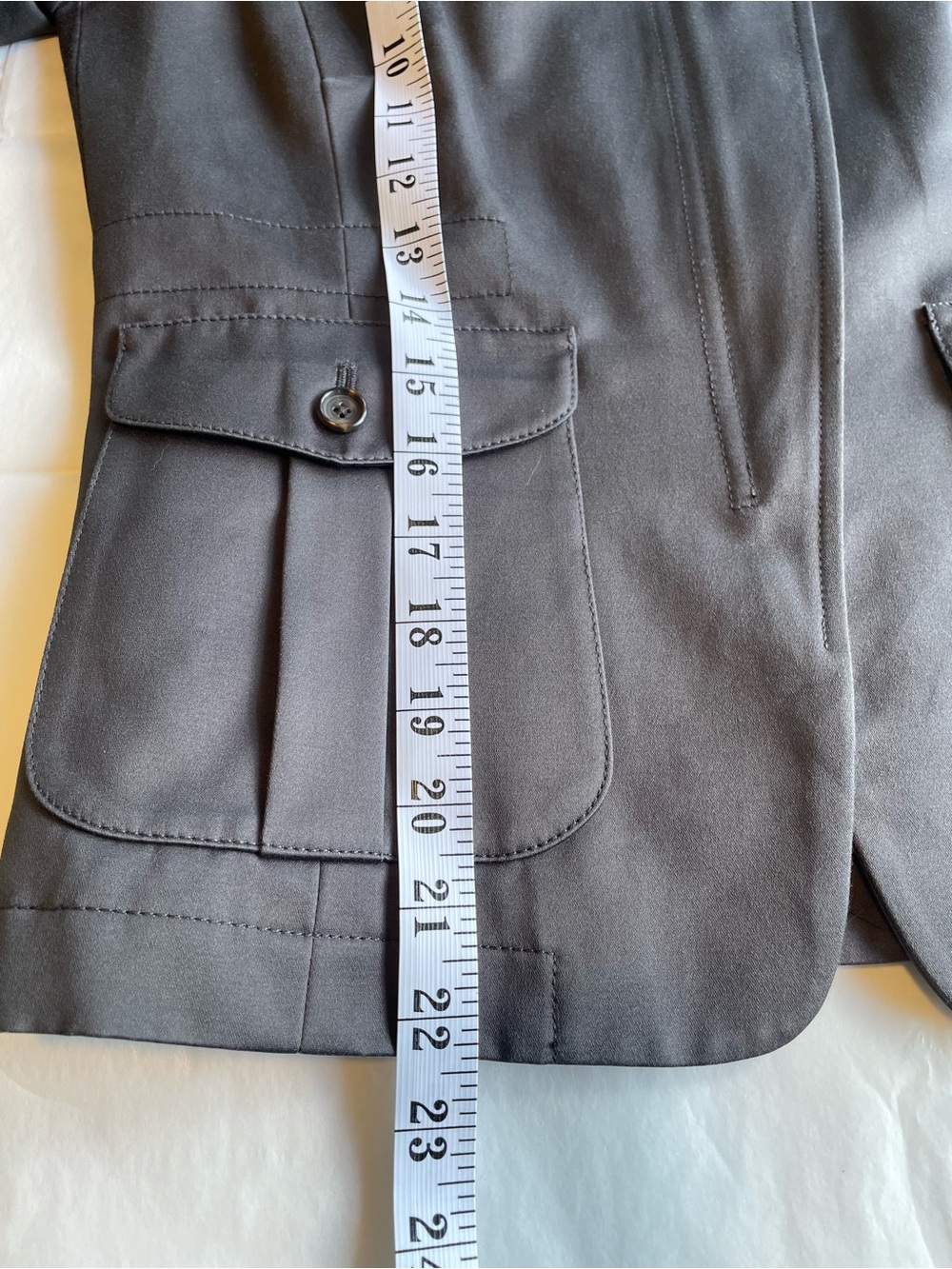 Banana Republic Gray Tailored Zipper Blazer Utility Jacket - Picture 10 of 10